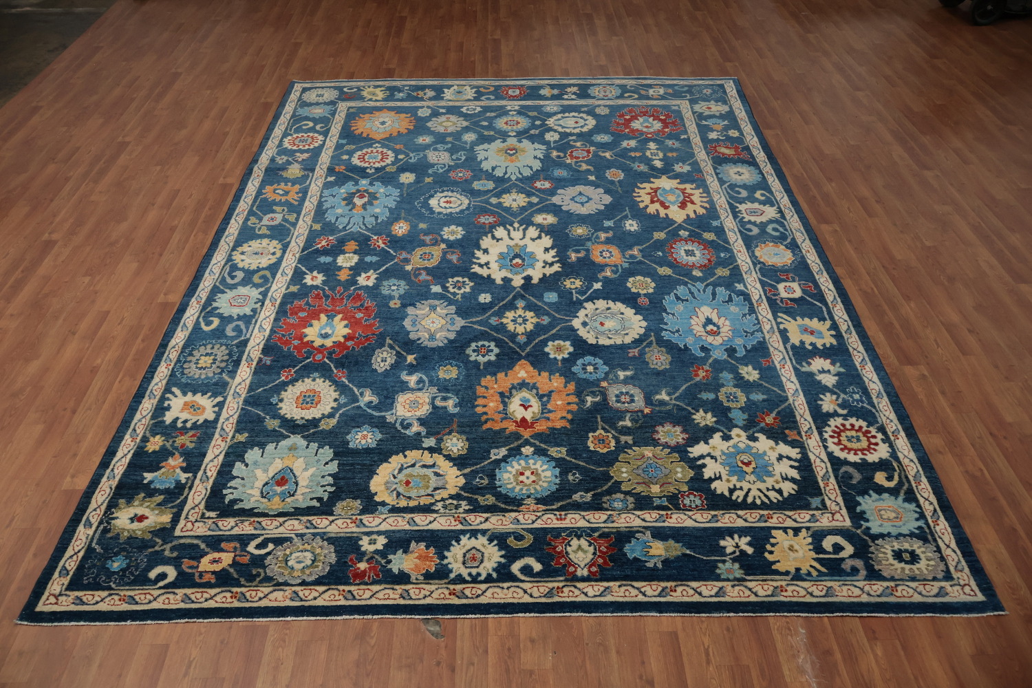 Handmade Blue Ziegler Vegetable Dye Area Rug 9x12