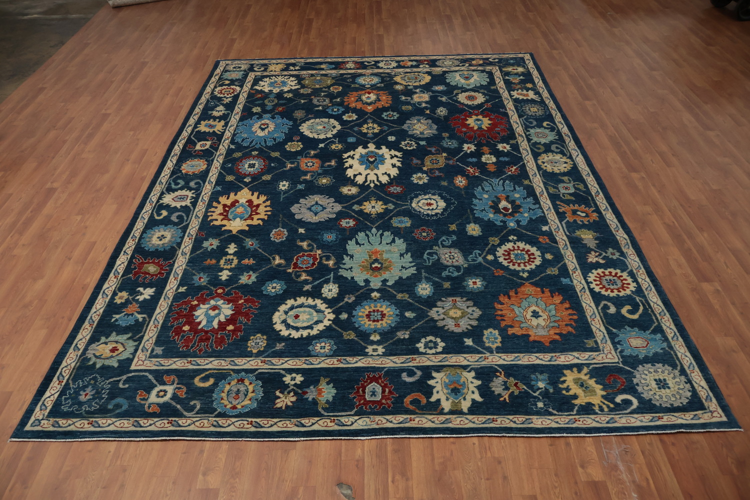 Handmade Blue Ziegler Vegetable Dye Area Rug 9x12