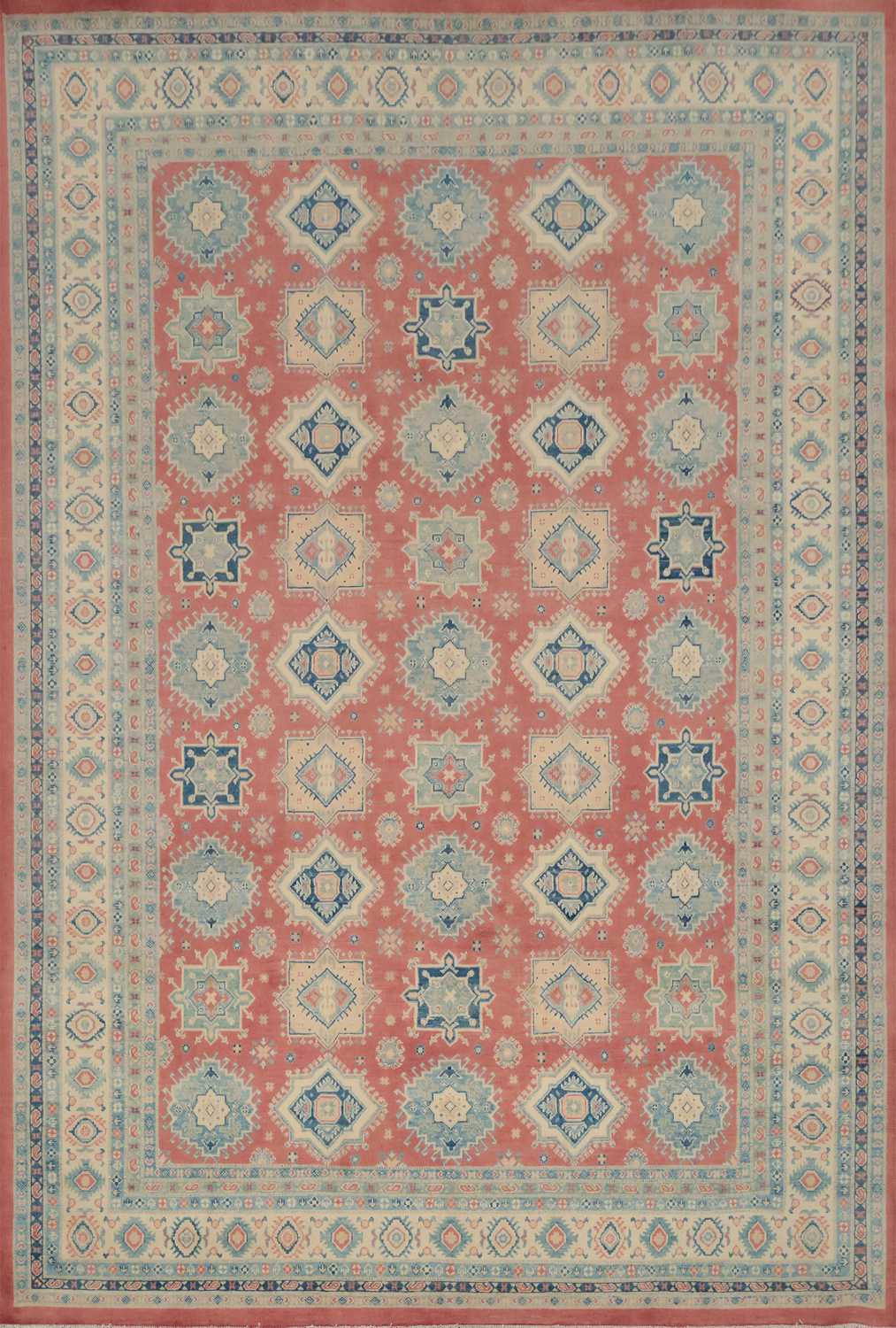 Vegetable Dye Kazak Large Area Rug 9x12