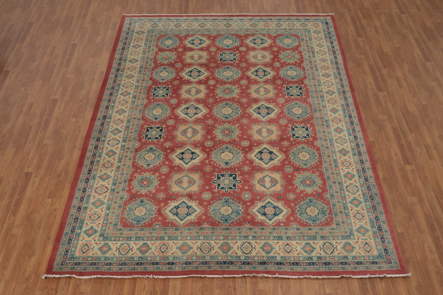 Vegetable Dye Kazak Large Area Rug 9x12