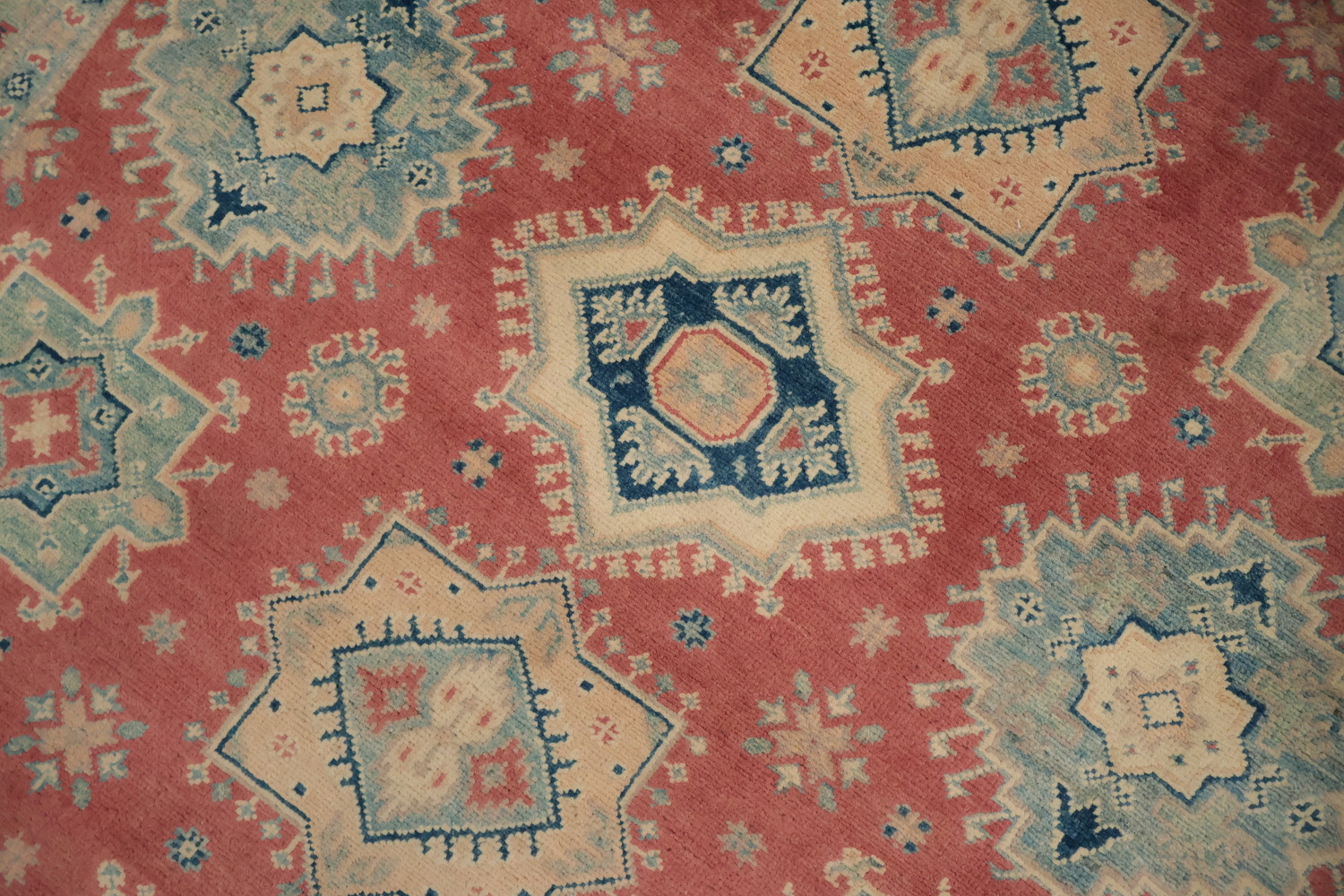 Vegetable Dye Kazak Large Area Rug 9x12