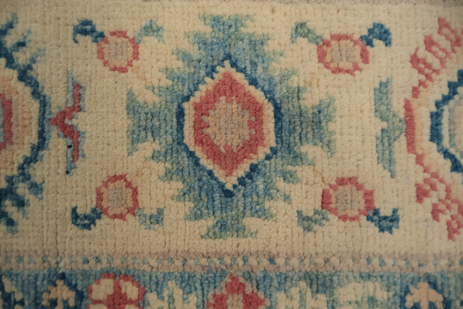 Vegetable Dye Kazak Large Area Rug 9x12