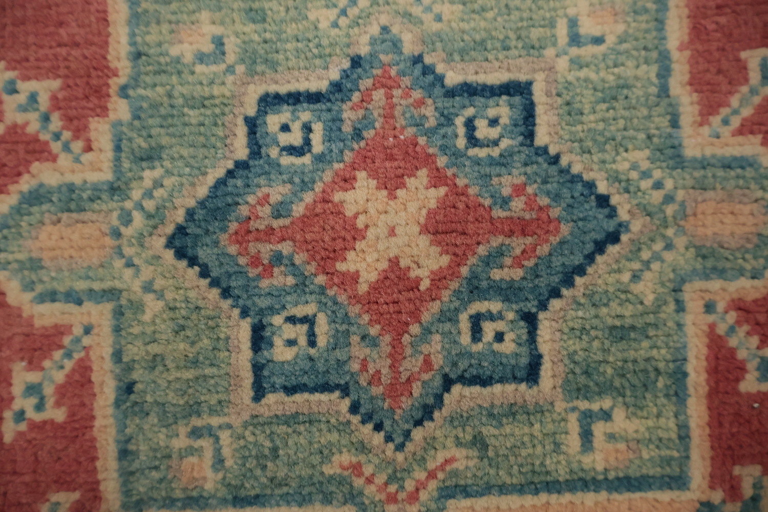 Vegetable Dye Kazak Large Area Rug 9x12