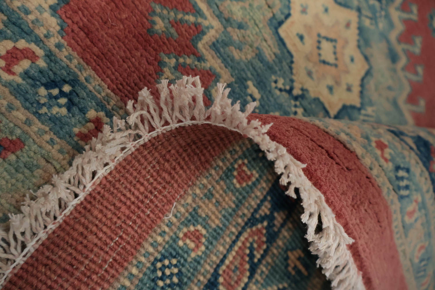 Vegetable Dye Kazak Large Area Rug 9x12