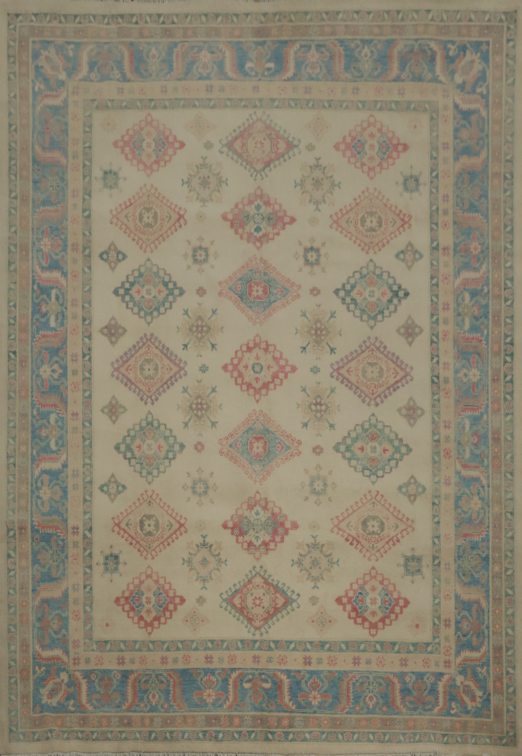 Geometric Kazak Vegetable Dye Area Rug 8x10