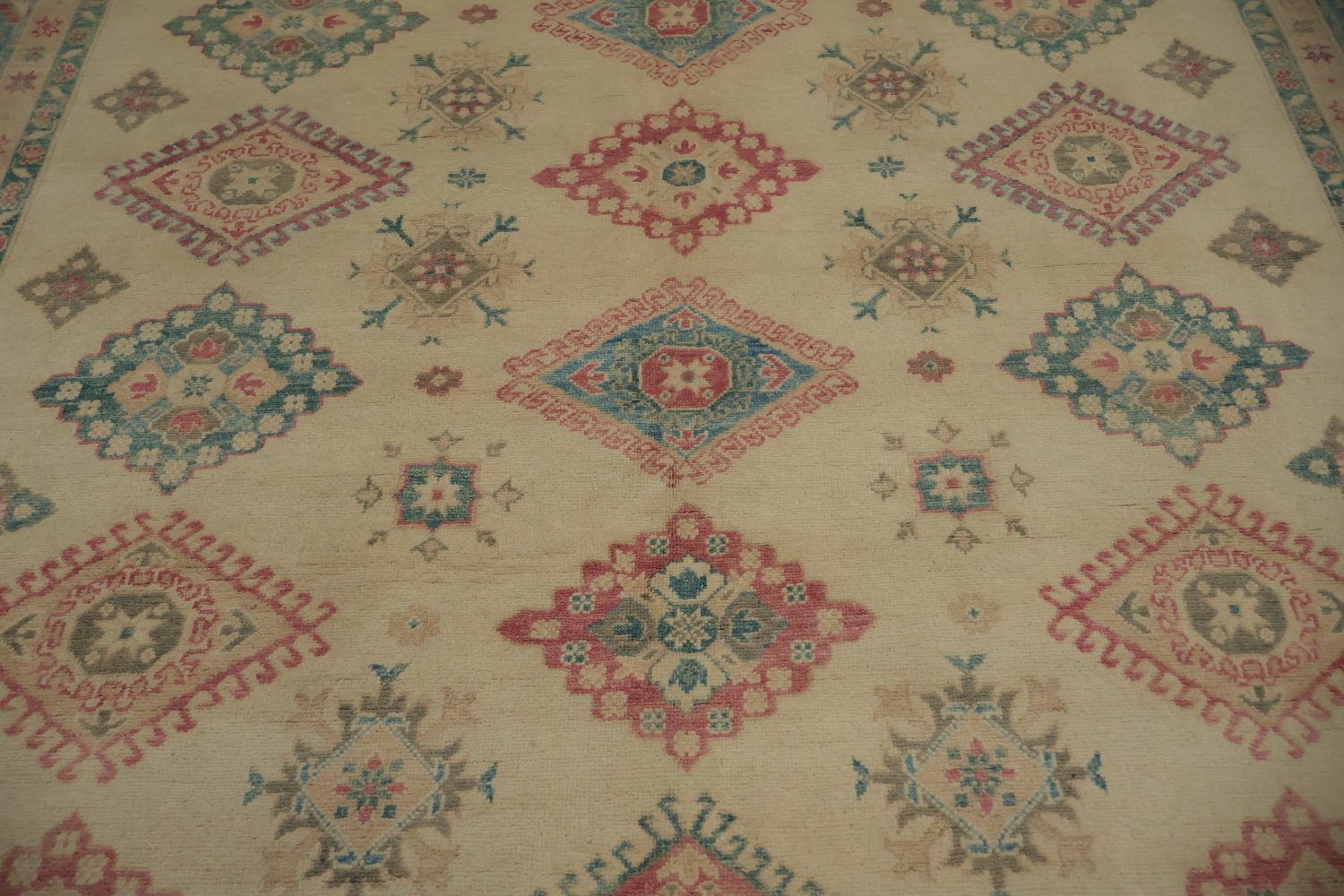 Geometric Kazak Vegetable Dye Area Rug 8x10