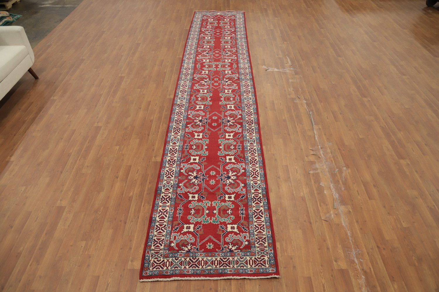 Vegetable Dye Heriz Serapi Oriental Runner Rug 3x16