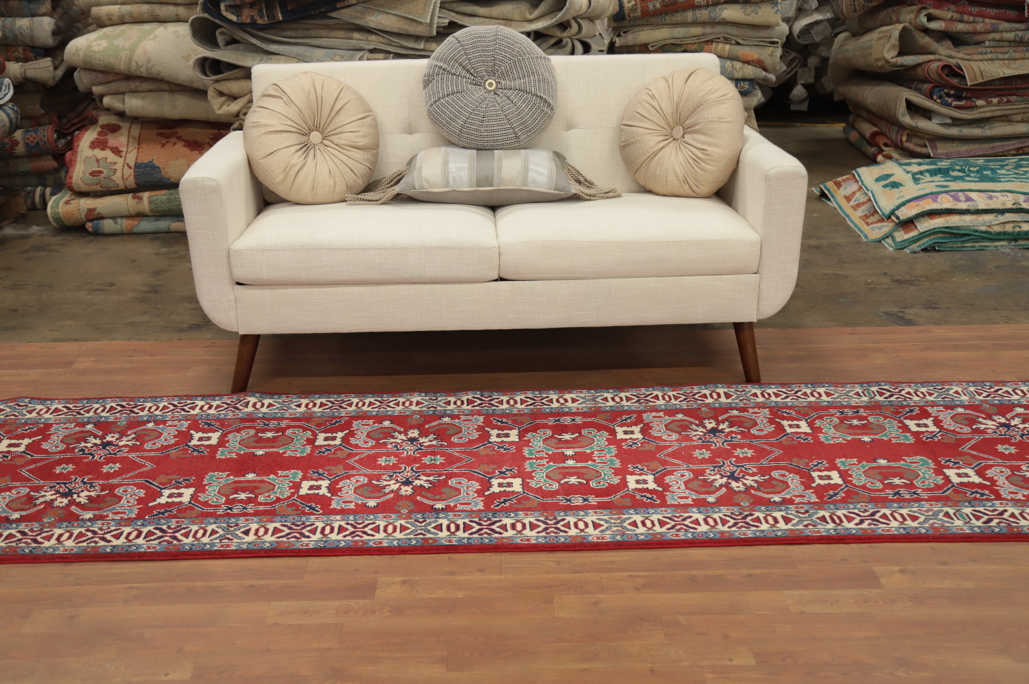 Vegetable Dye Heriz Serapi Oriental Runner Rug 3x16