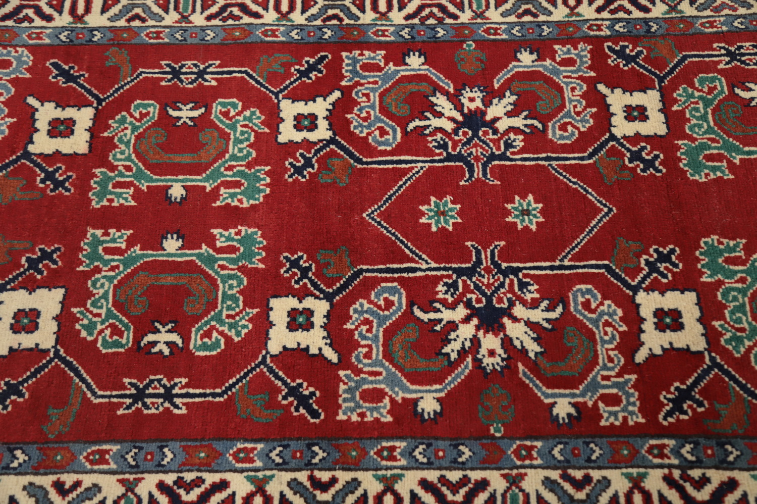 Vegetable Dye Heriz Serapi Oriental Runner Rug 3x16