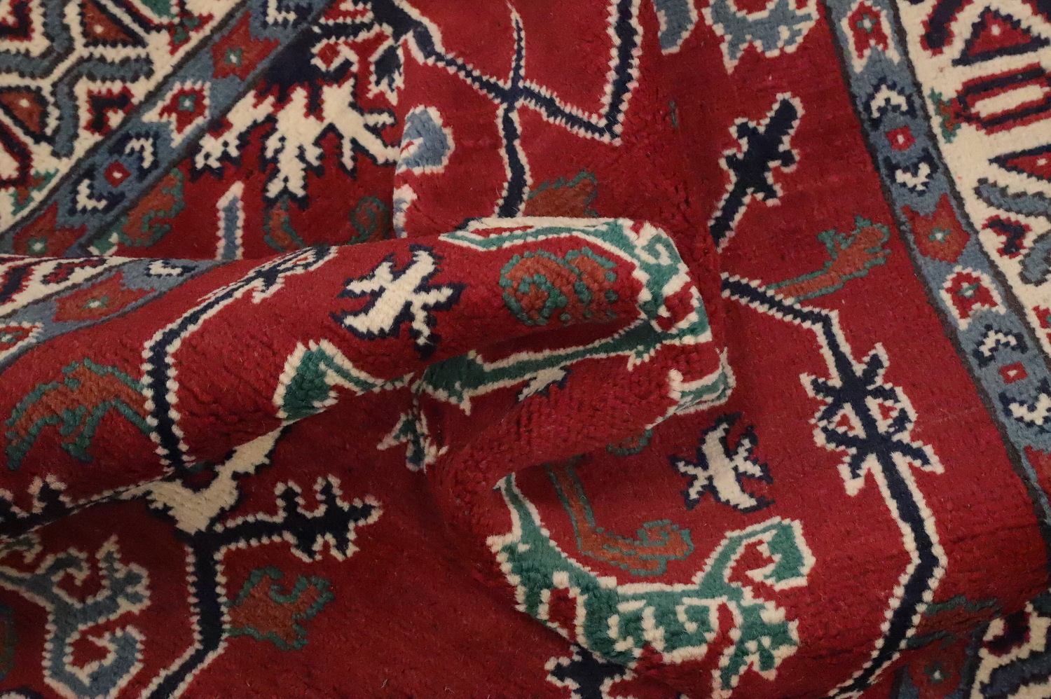 Vegetable Dye Heriz Serapi Oriental Runner Rug 3x16