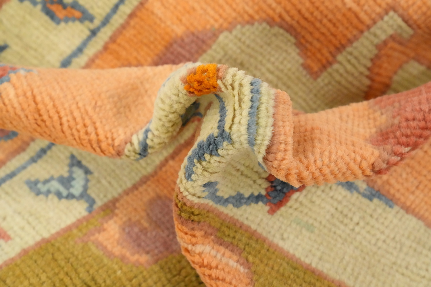 Vegetable Dye Oushak Large Area Rug 10x13