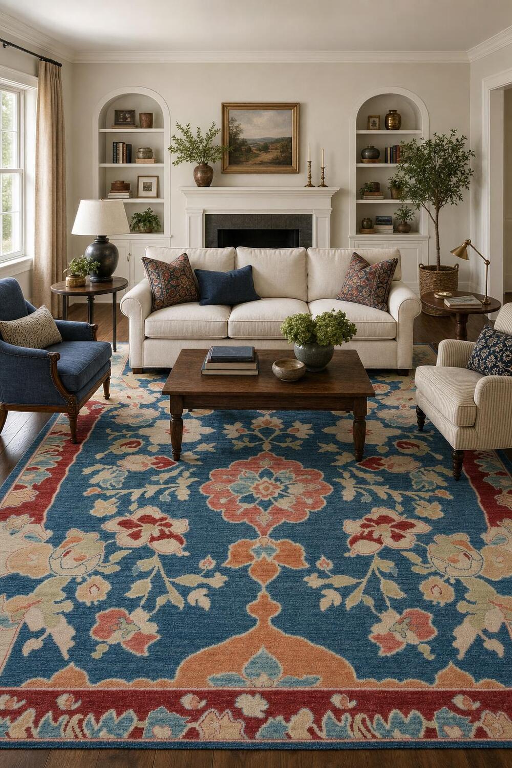 Vegetable Dye Oushak Oriental Area Rug 8x10