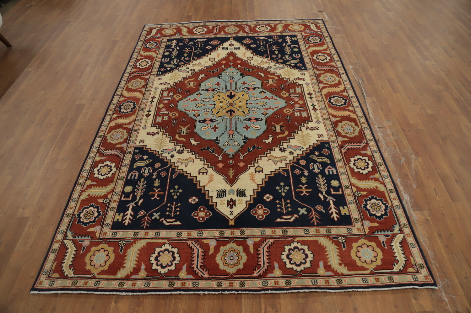 Vegetable Dye Heriz Serapi Handmade Area Rug 6x9
