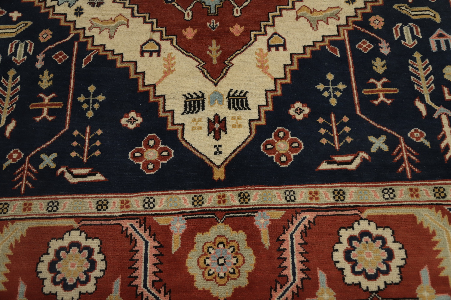 Vegetable Dye Heriz Serapi Handmade Area Rug 6x9