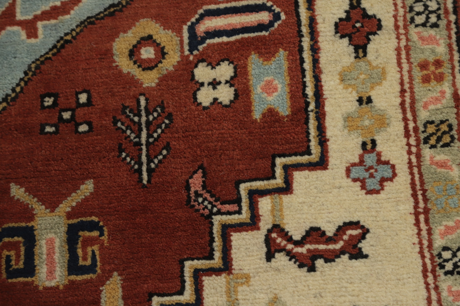 Vegetable Dye Heriz Serapi Handmade Area Rug 6x9