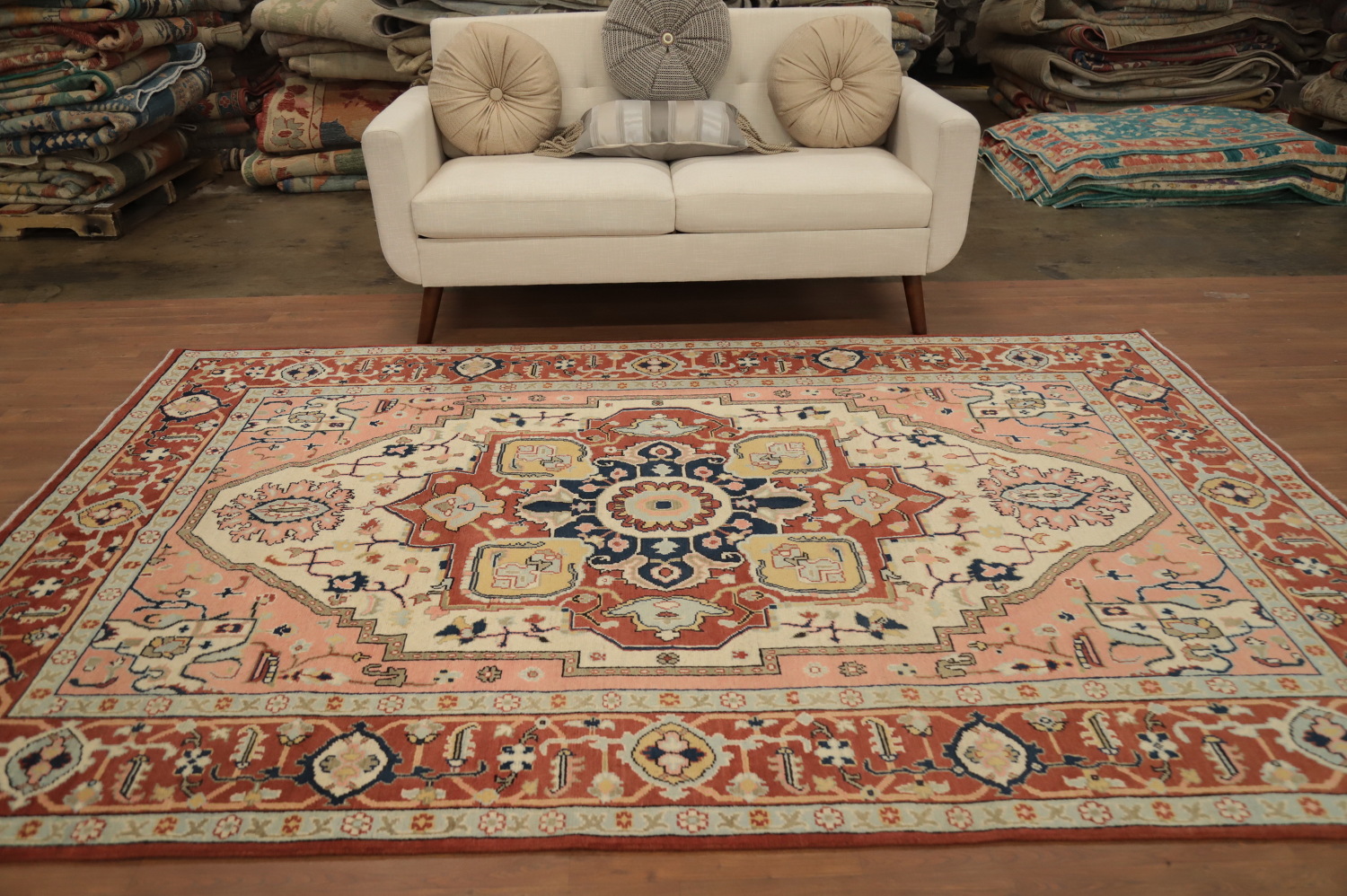 Vegetable Dye Heriz Serapi Oriental Area Rug 6x9