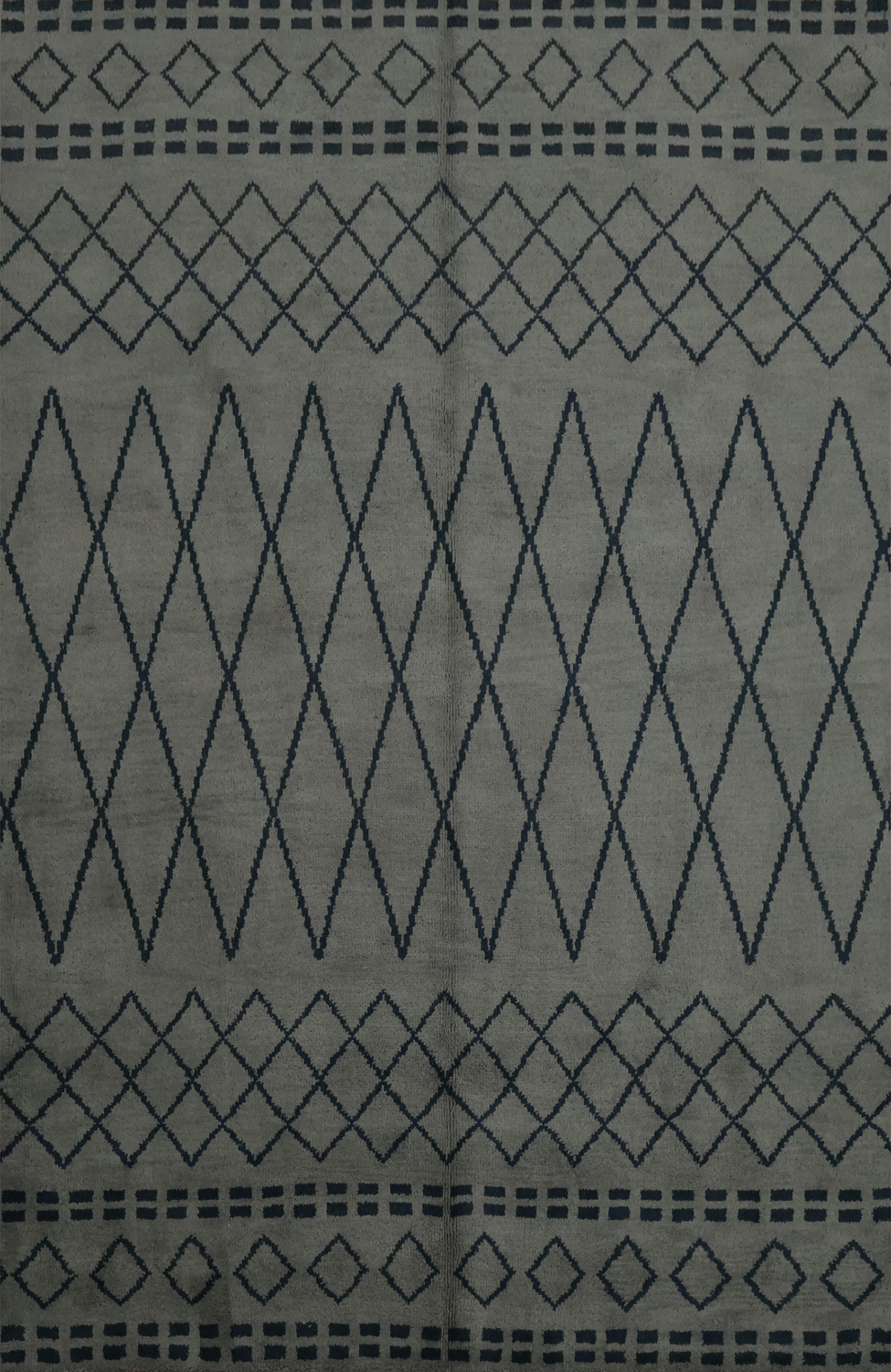 Contemporary Grey Moroccan Area Rug 8x10 with Geometric Patterns