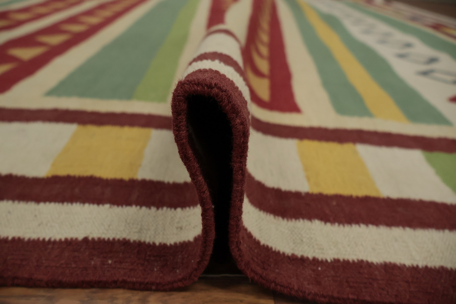 Eclectic Design Kilim Area Rug 10x13 with Intricate Geometric Patterns