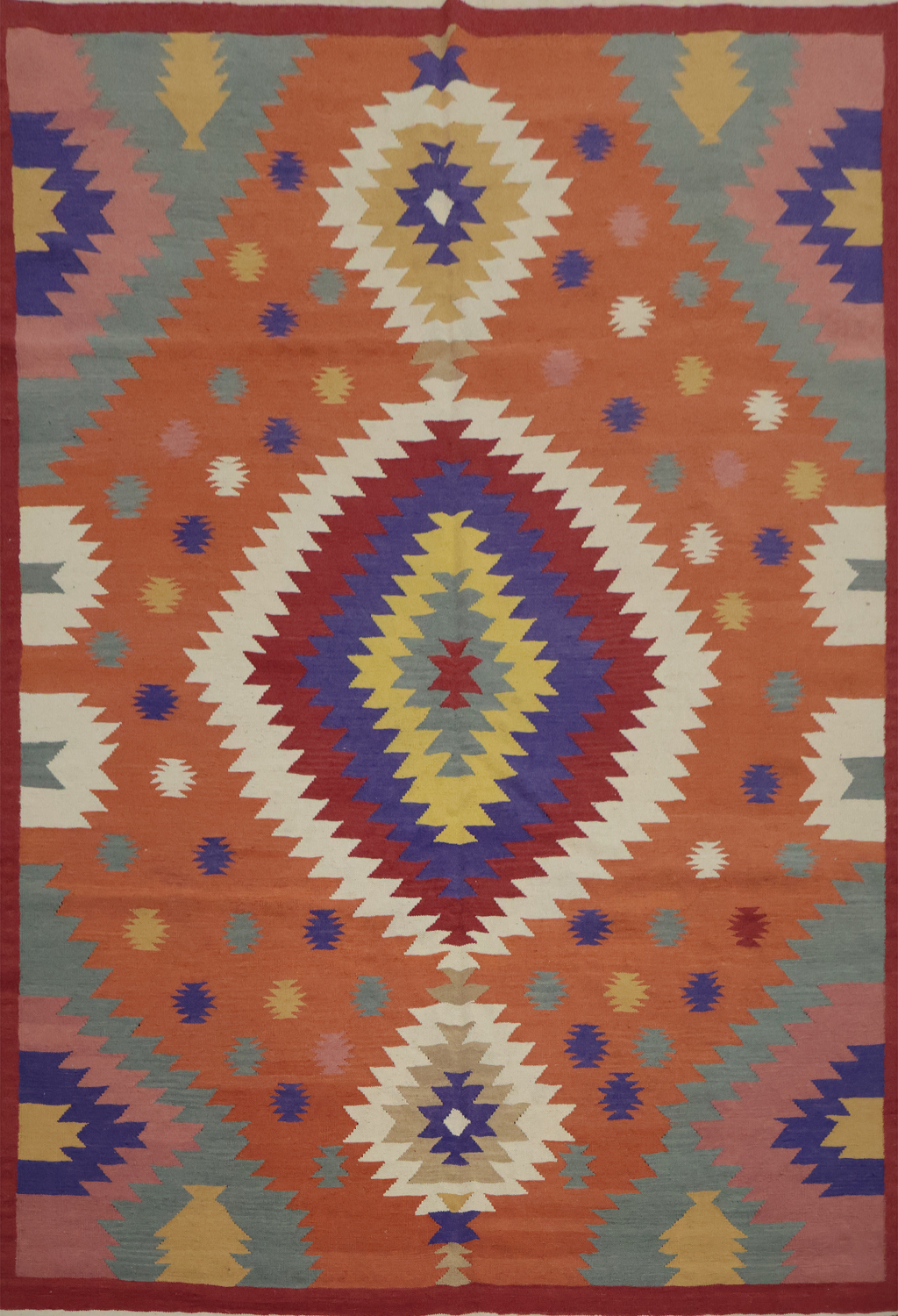 Colorful Kilim Area Rug 8x10 Perfect for Cozy Interiors