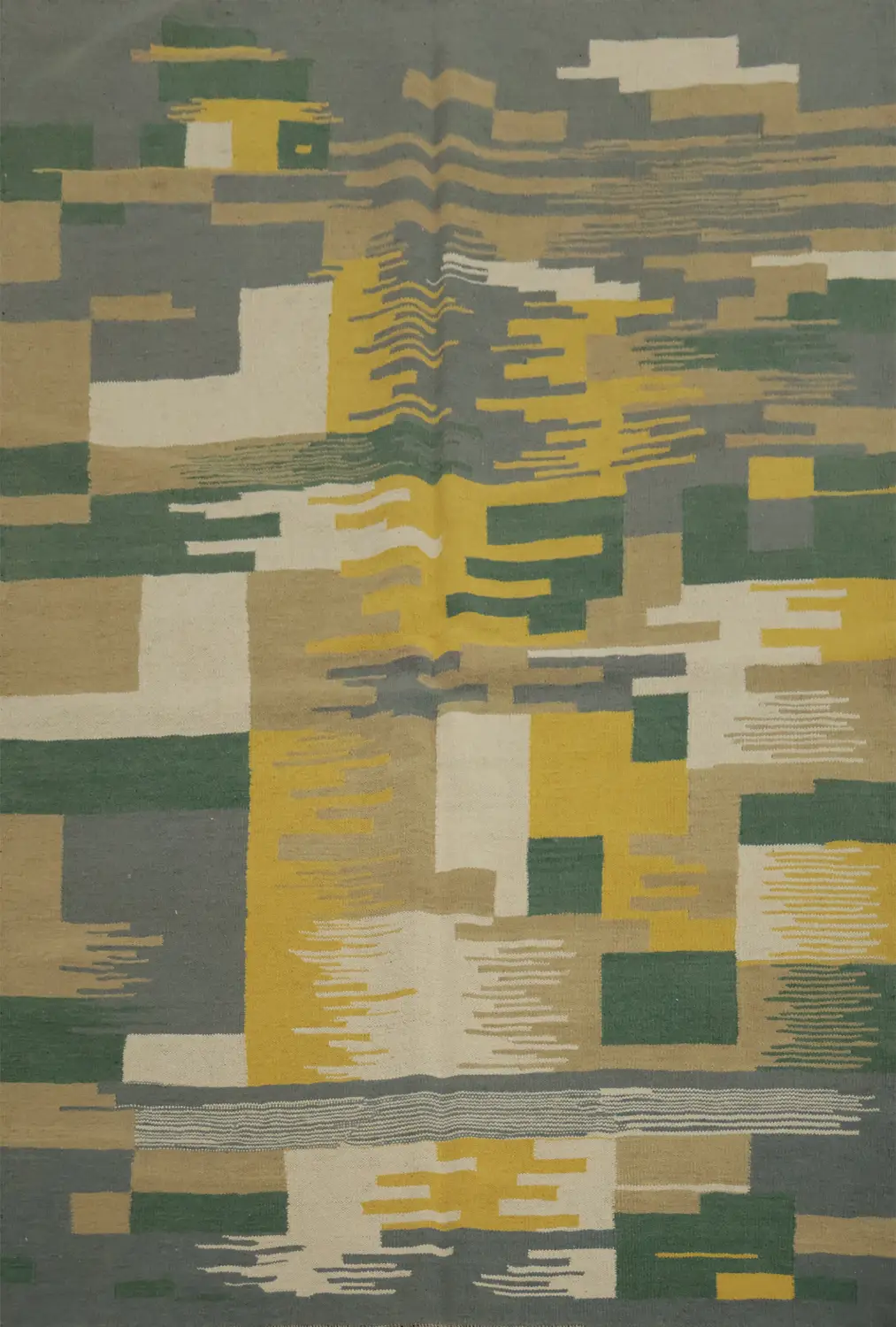 Handwoven Geometric Kilim Turkish Rug 5x7