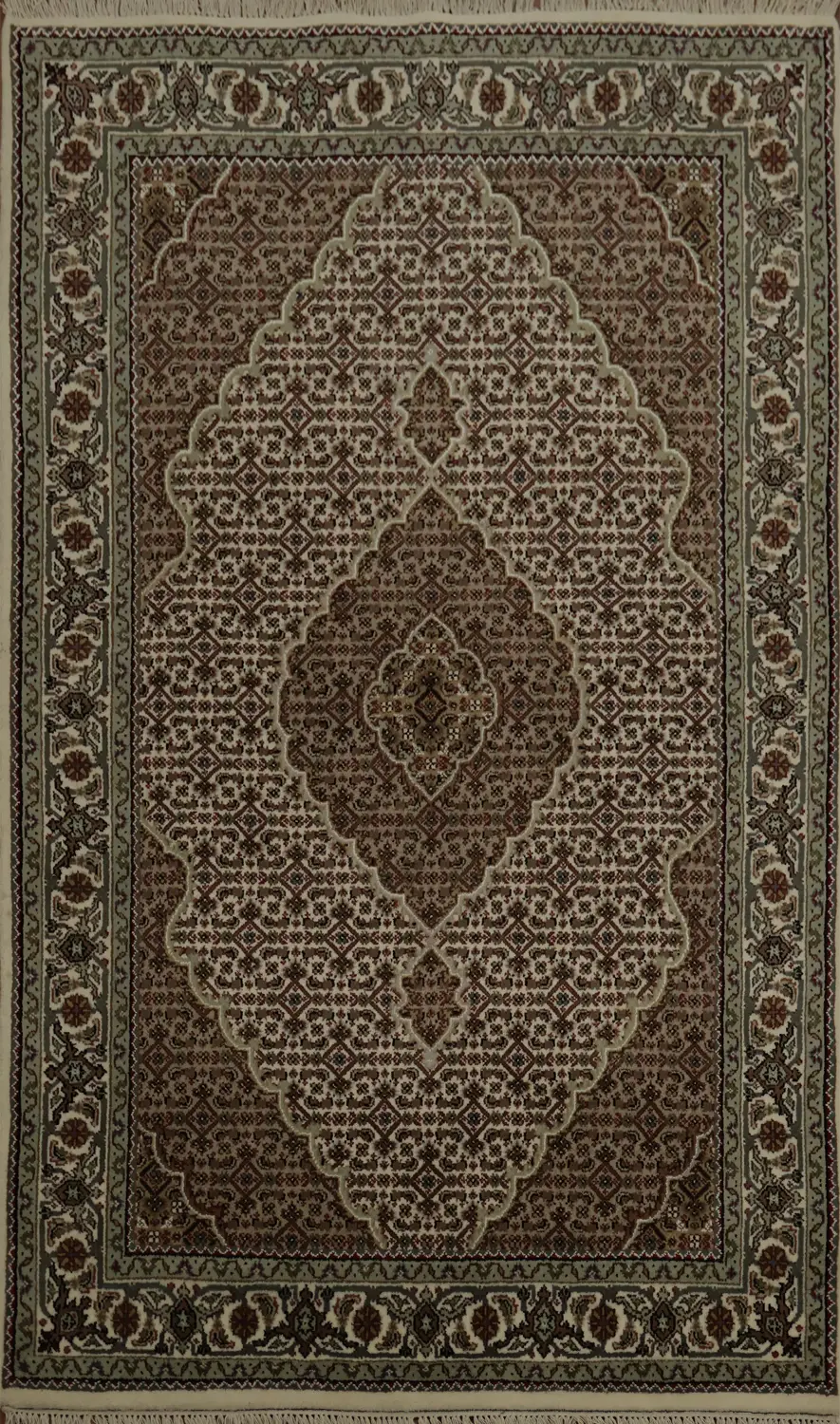 Classic Tabriz Oriental Rug 4x6 with Sophisticated Patterning