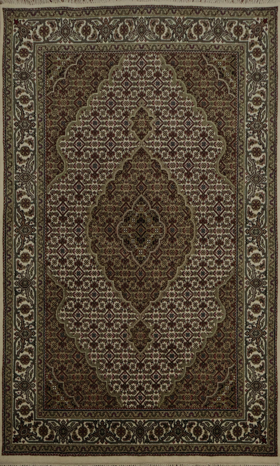 Square 4x6 Rugs Handcrafted Tabriz Rug 4x6 with Ornate Medallion Centerpiece
