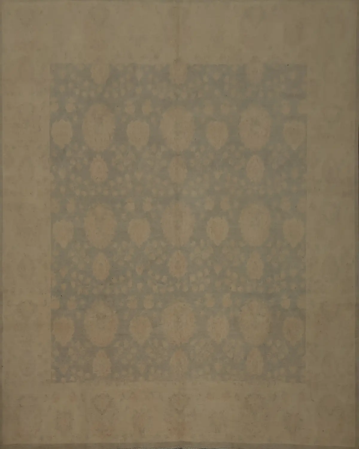 Square Oushak Area Rug 8x8 with Intricate Floral Patterns