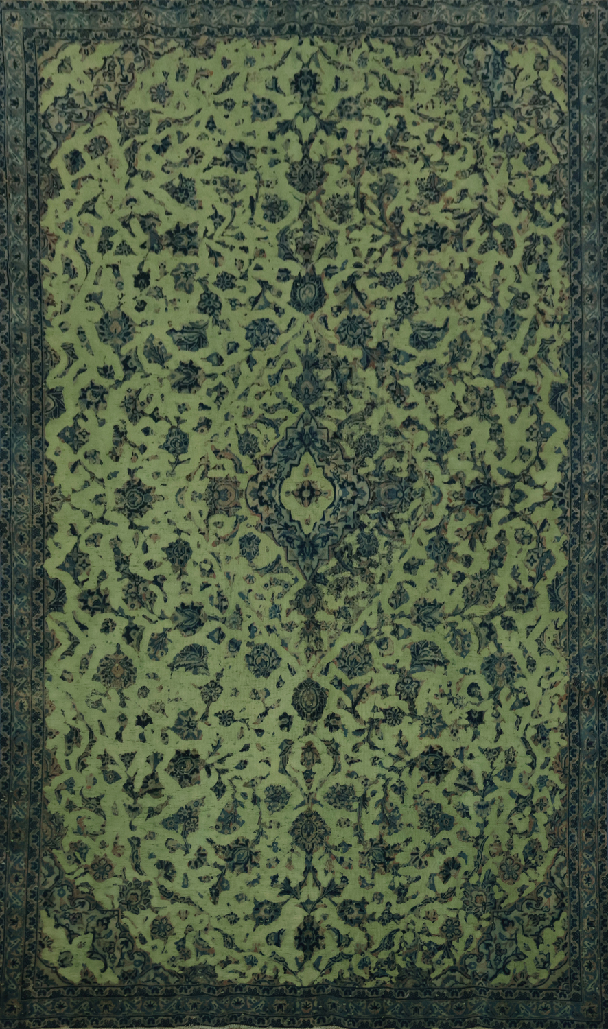 Timeless Green Tabriz Persian Area Rug 7x11 Botanical Design