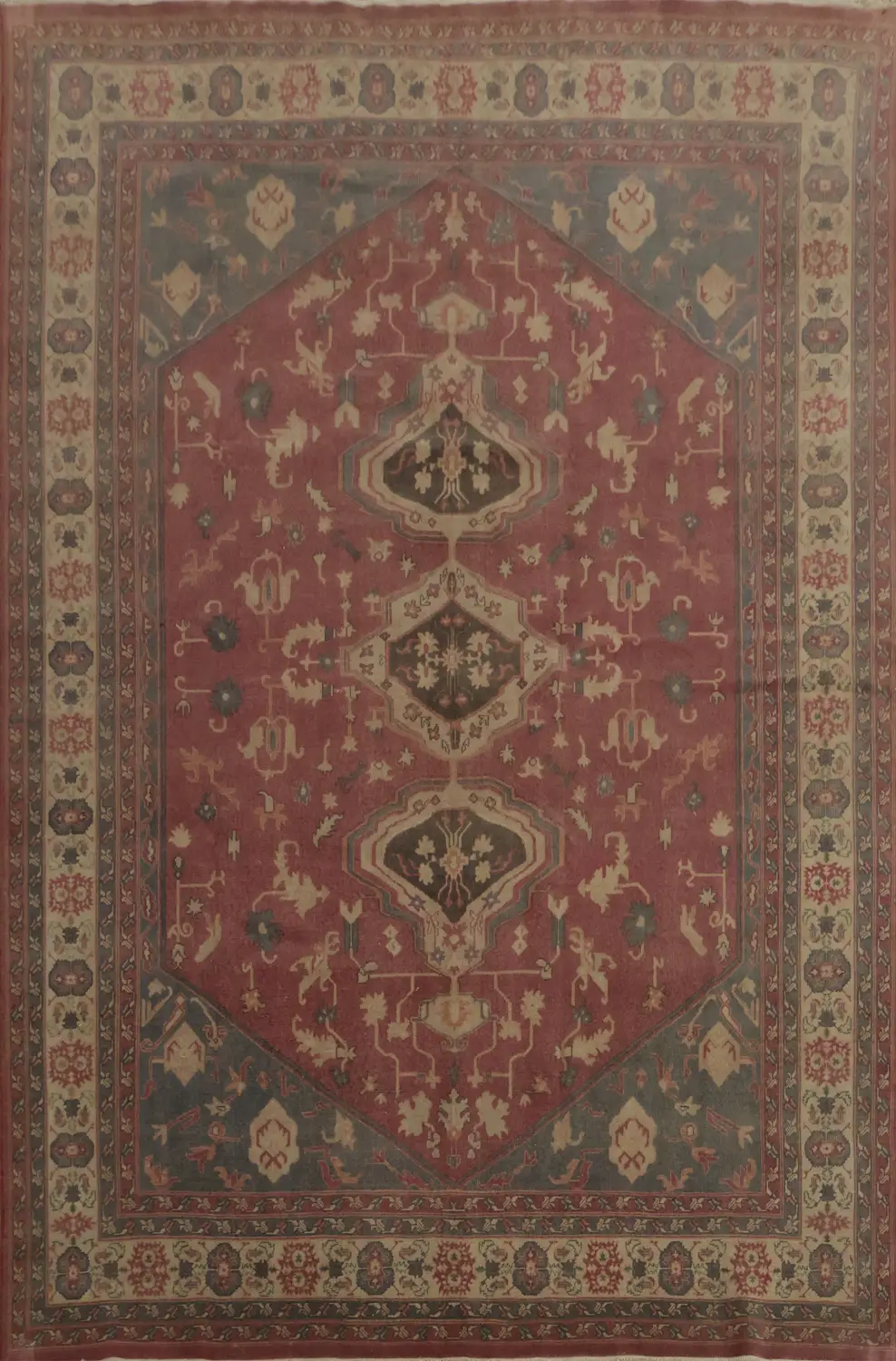 Vintage-Style Pink Egyptian Area Rug 9x11