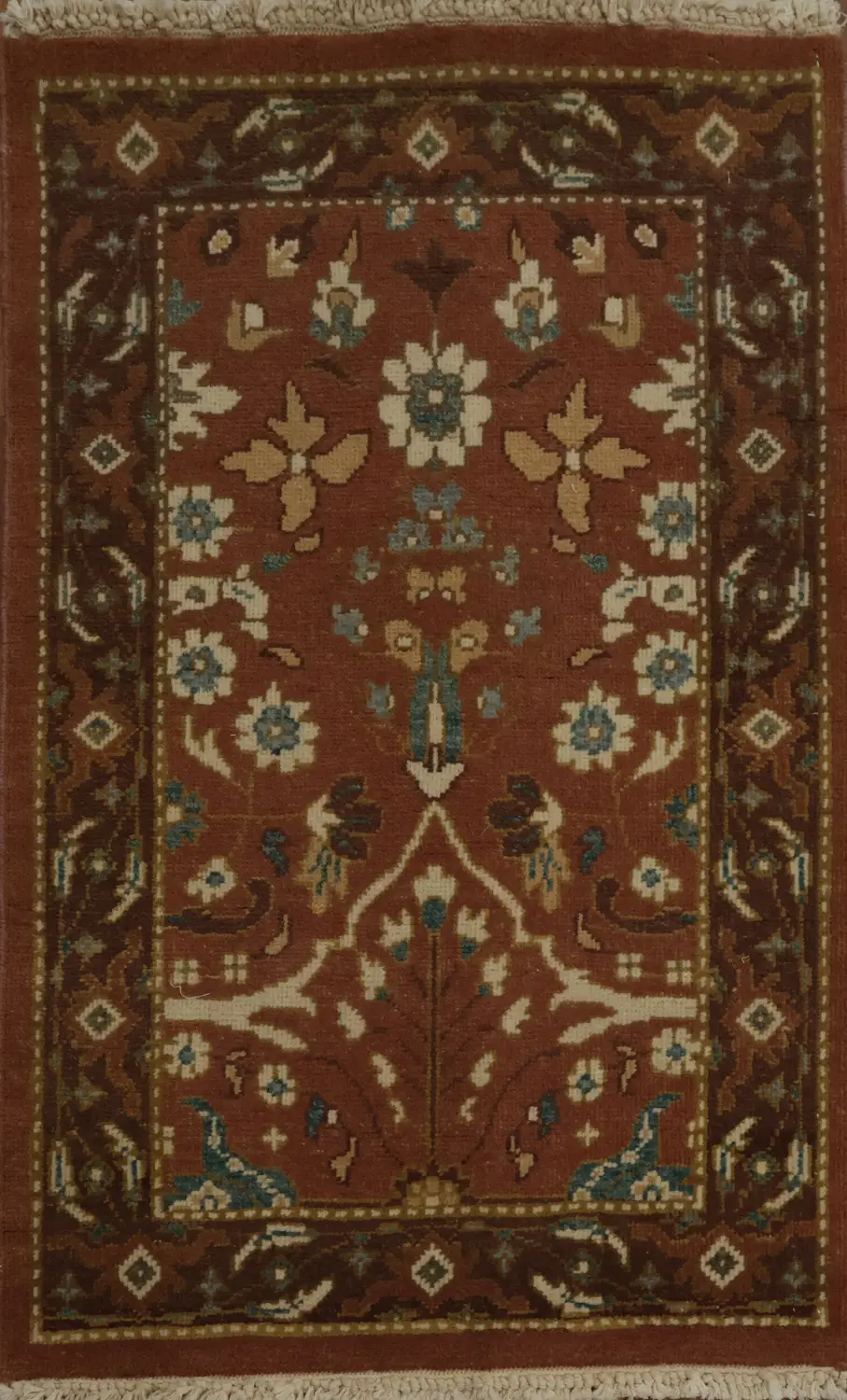 Luxurious Deep Rust Oushak Accent Rug 2x3