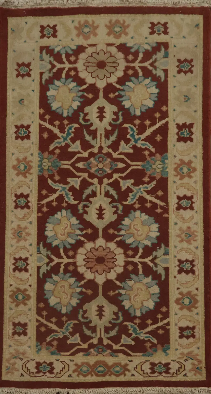 Handcrafted Oriental Rug with Intricate Floral Design 2x4