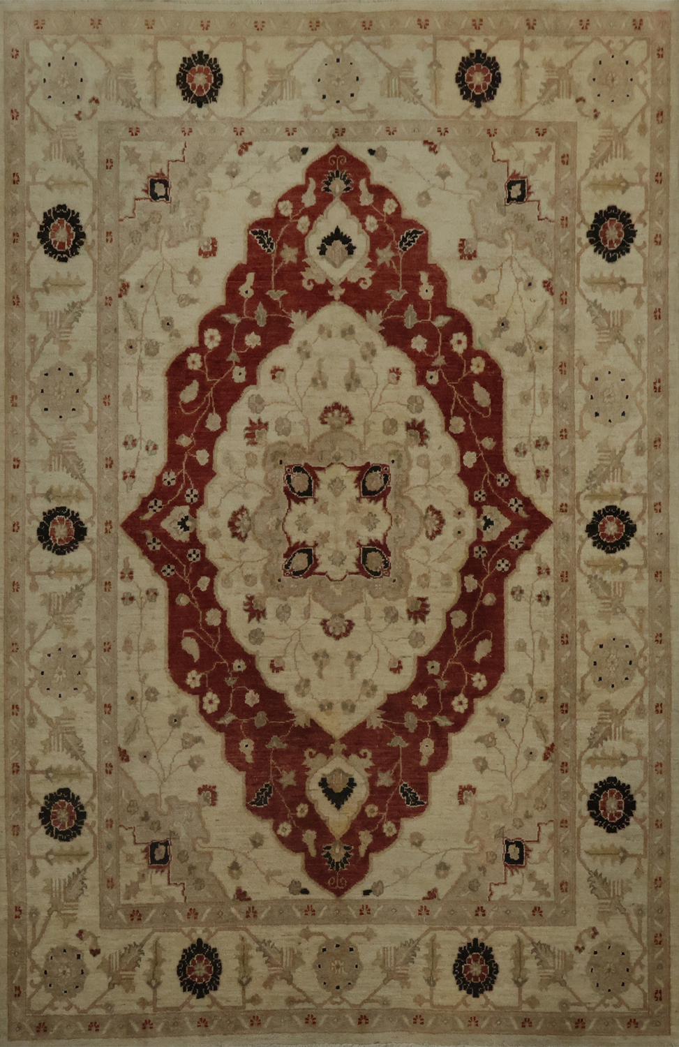 Pakistan Traditional Rug Luxurious Traditional Peshawar Pakistani Area Rug in Warm Earthy Tones 6x9
