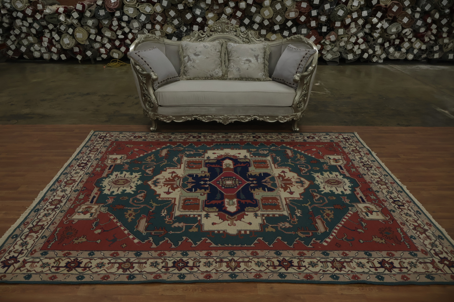 Elegant Geometric Sumak Chinese Area Rug 8x10