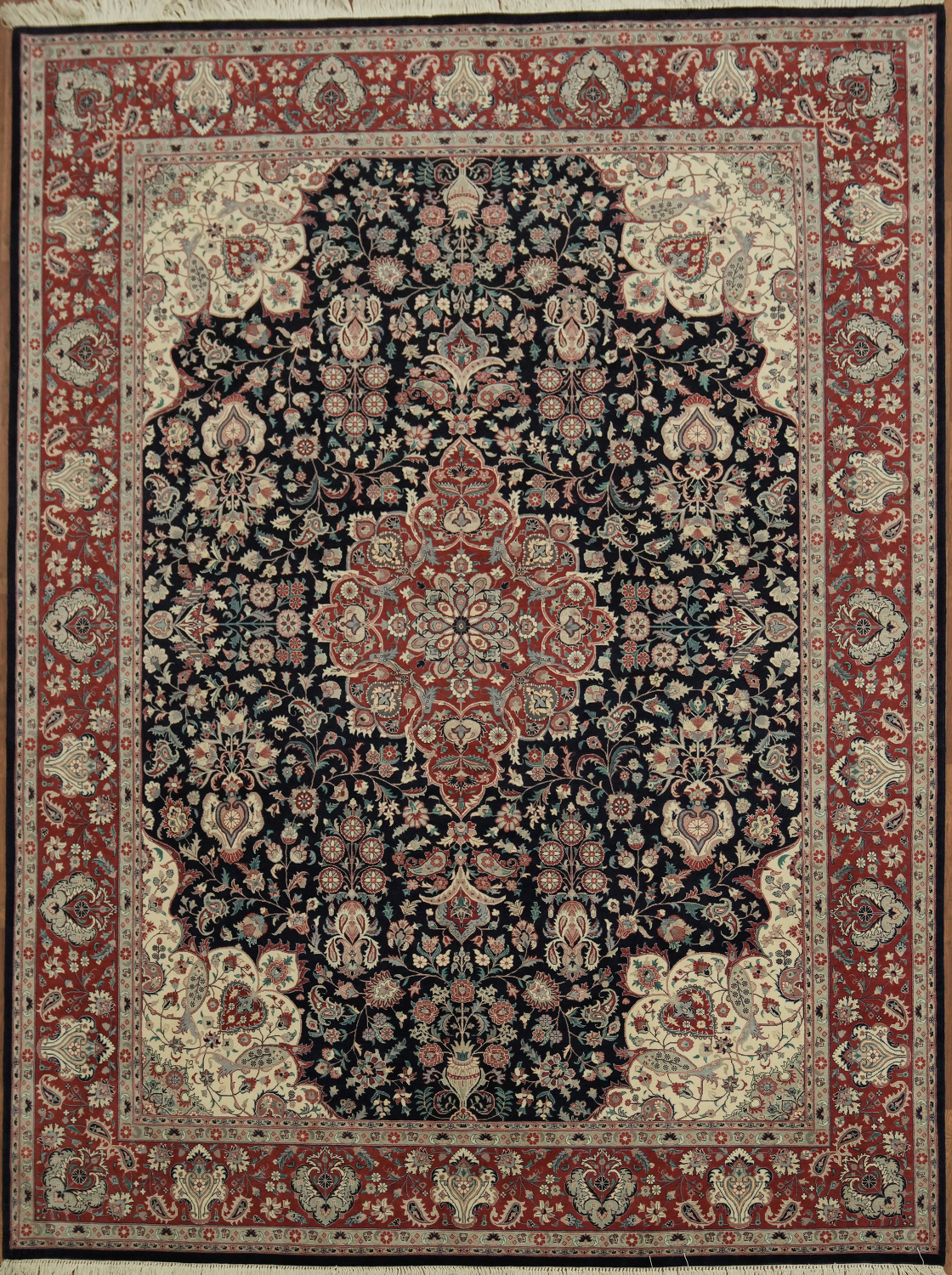 Vegetable Dye Tabriz Wool/Silk Persian Rug 7x10