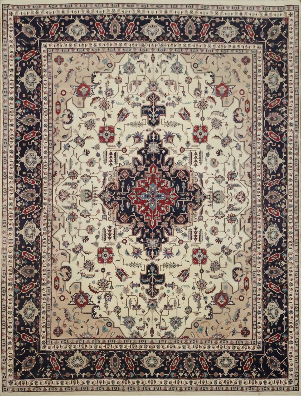 Heriz Oriental Geometric Wool Area Rug 8x11