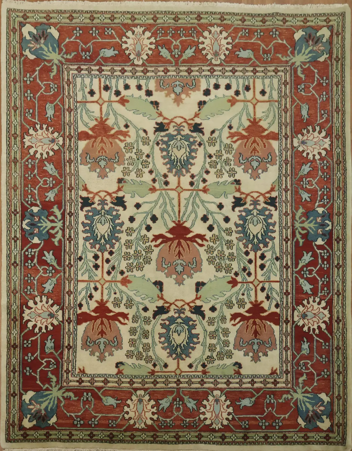 Exquisite Hand-Knotted Floral Art & Craft Oriental Area Rug 8x10