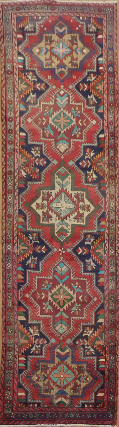 Rich Cultural Heritage Heriz Persian Runner Rug 3x12