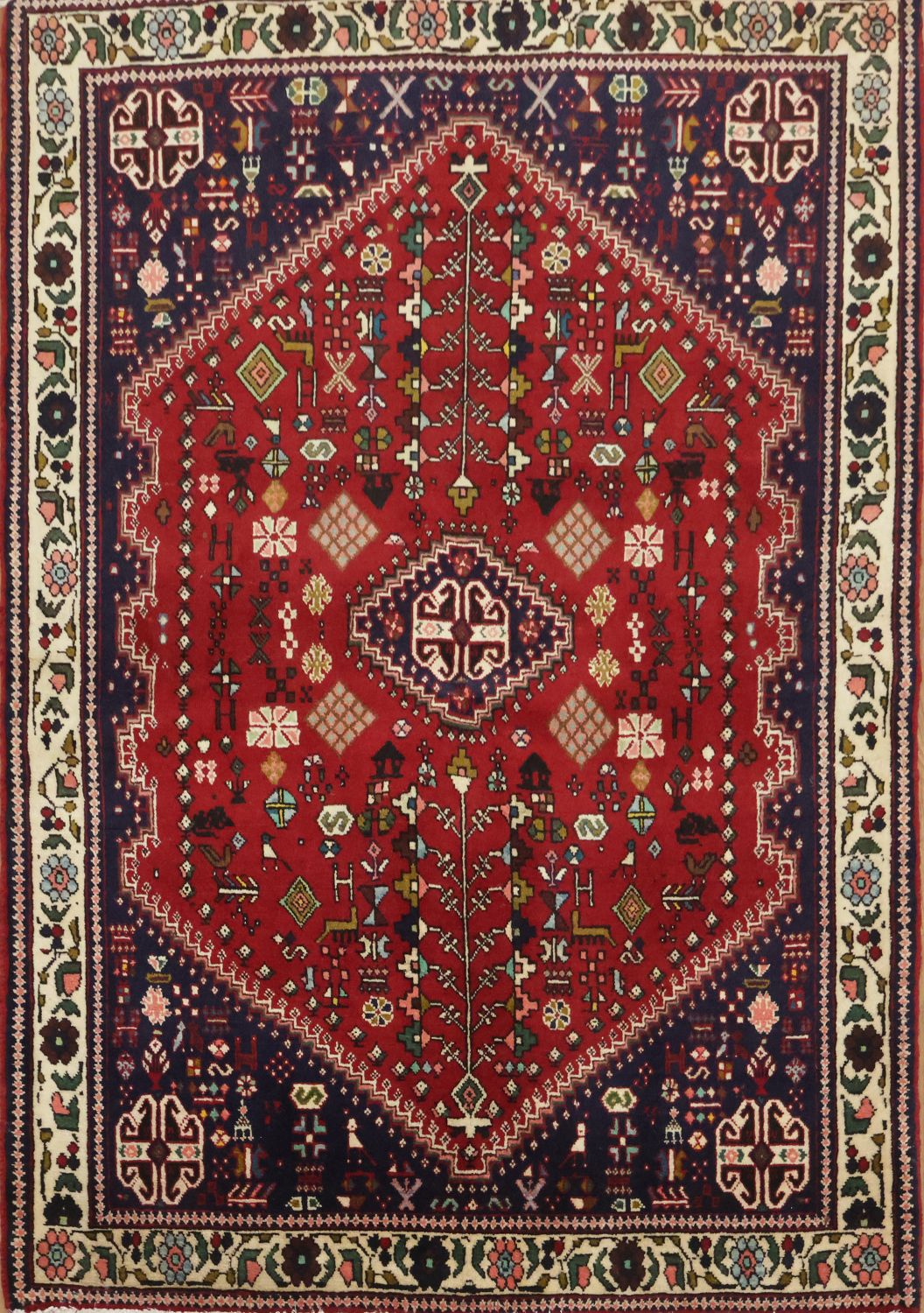 New Tribal Persian Wool Abadeh Rug 5x4