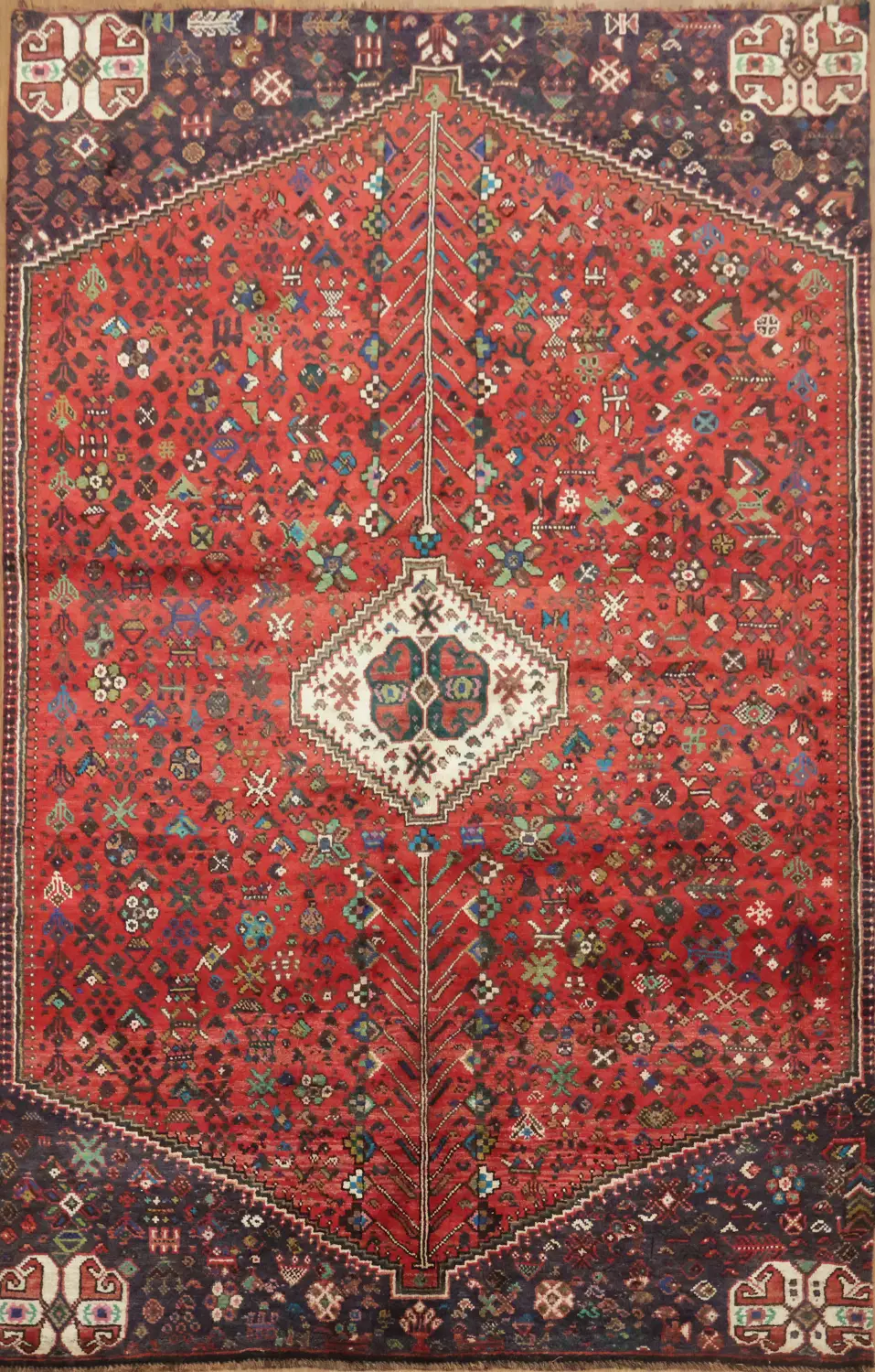 Authentic Persian Area Rug Tribal Shiraz 5x8