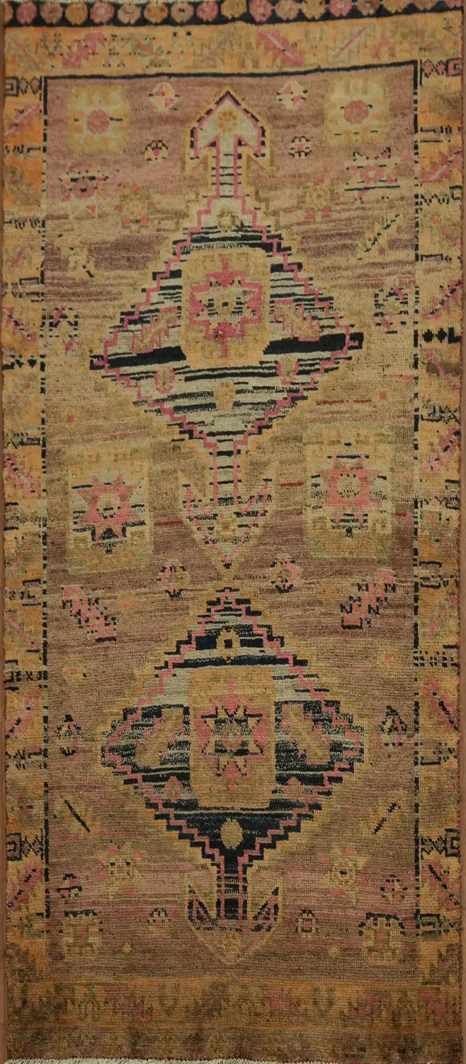 Artistic Earth-Toned Persian Gabbeh Area Rug 4x8