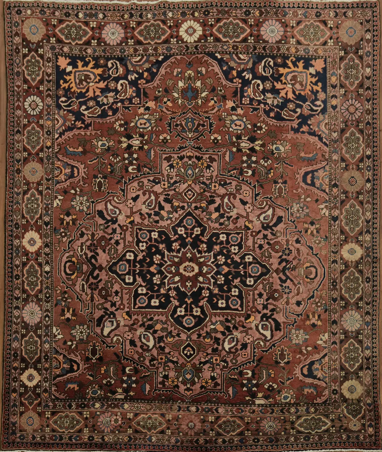Elegant Vintage Bakhtiari Persian Area Rug 8x10