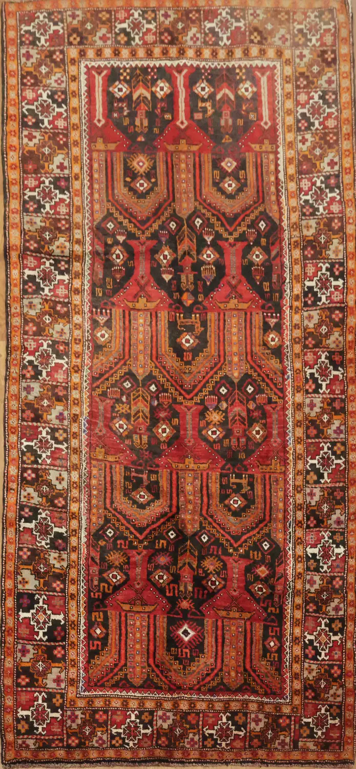 Authentic Vintage Balouch Persian Runner Rug 4x8