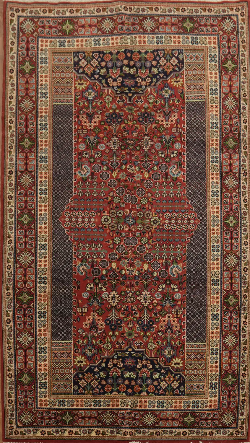 Traditional Vegetable-Dye Persian Hamedan Area Rug 4x8
