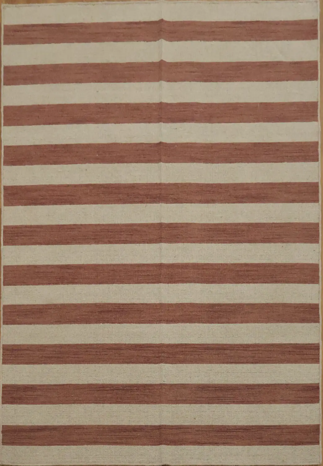 Contemporary Reversible Copper and Beige Rug for Modern Interiors 6x8