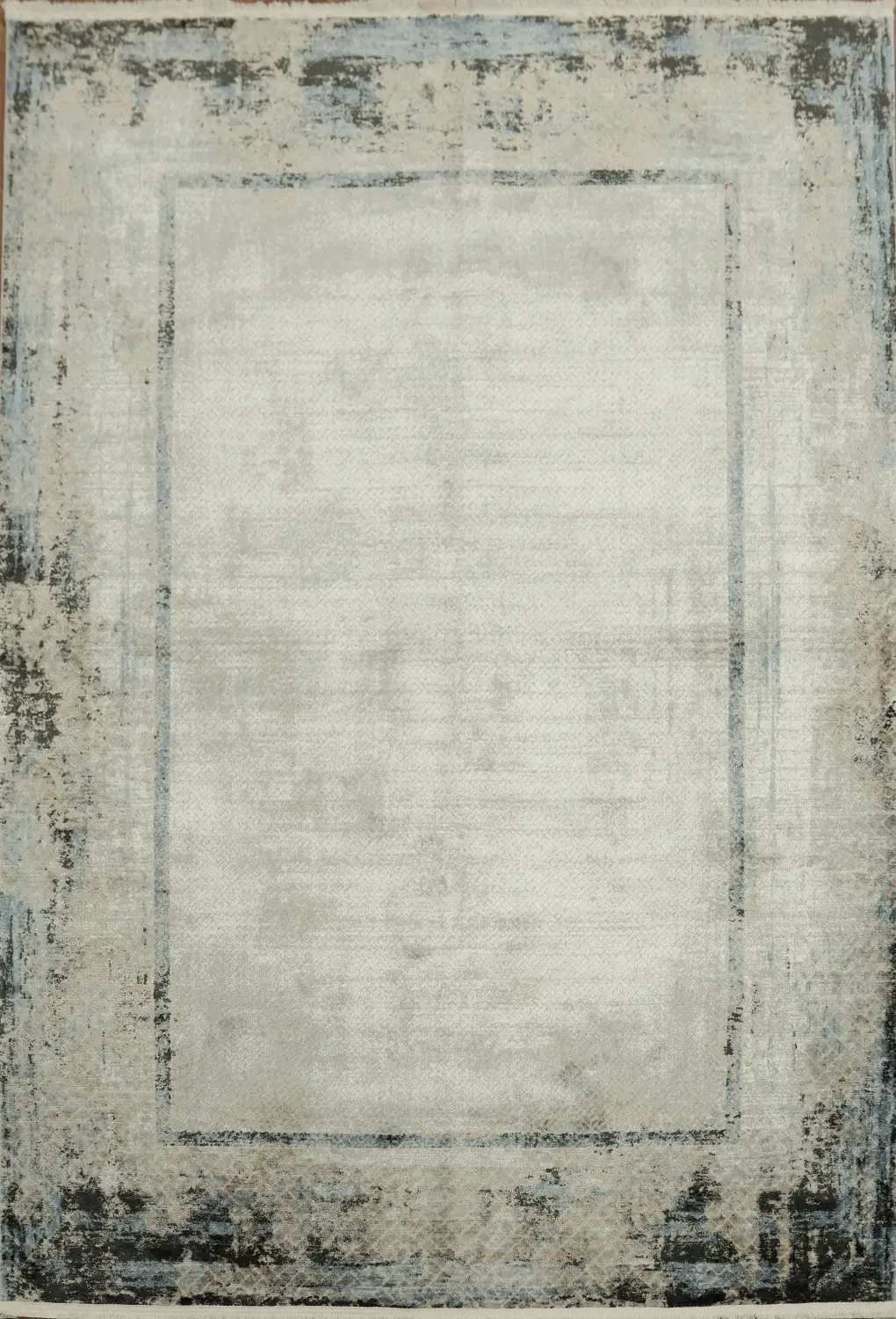 Gray and Blue Distressed Area Rug for Modern Homes 5x8