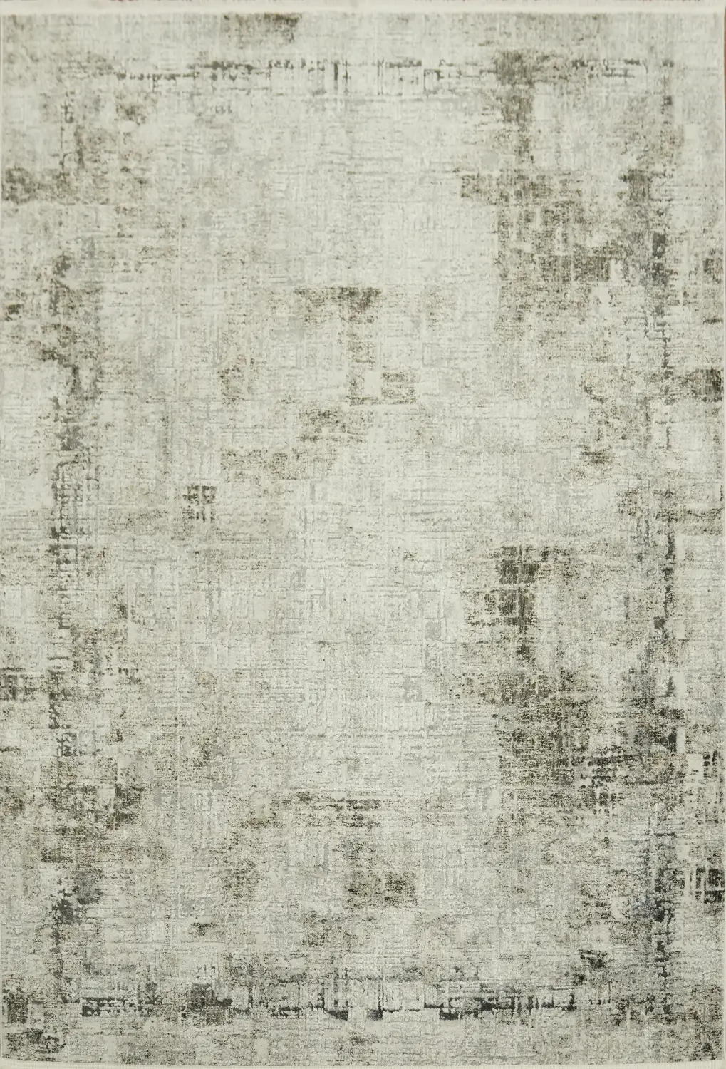 Contemporary Grey Toned Rug with Vintage Distress 5x8