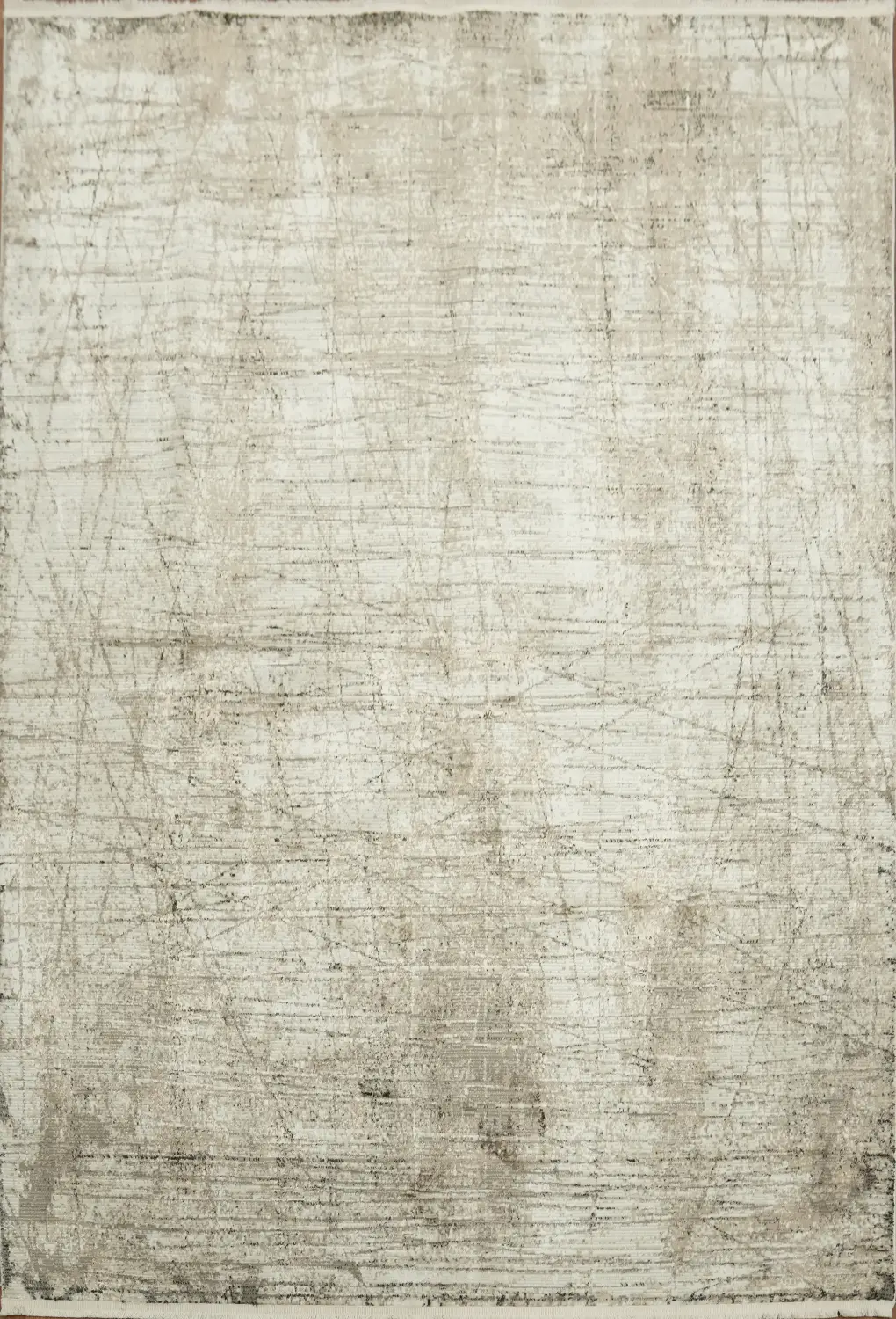 Minimalist Design: Subtle Textured Beige Modern Rug 5x8