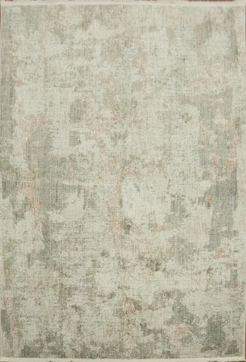 Elegant Rustic Abstract Rug in Muted Neutral Tones 5x8