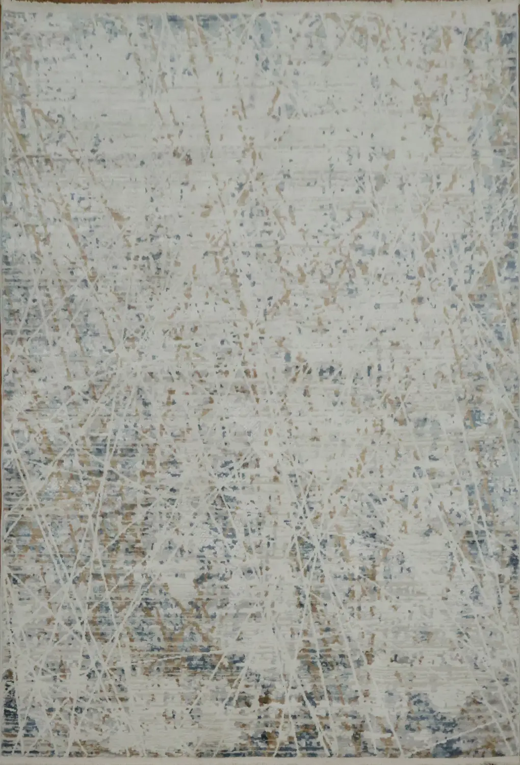 Modern Rug with Artistic Lines in Neutral Tones 5x8