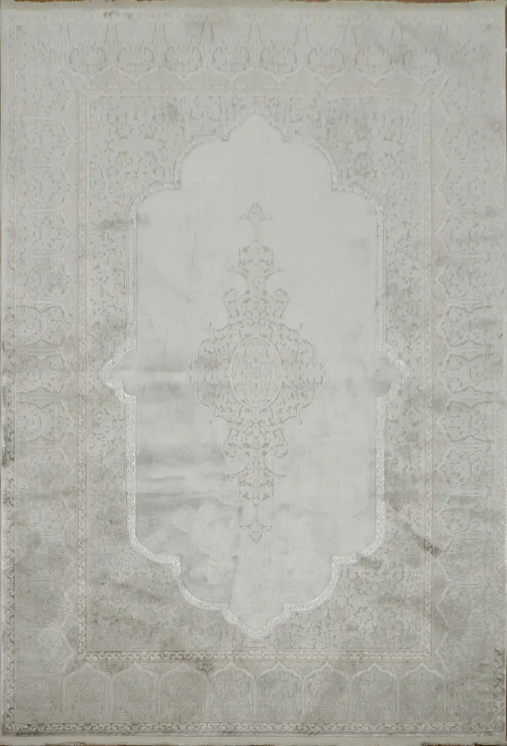 Elegant Silver Grey Vintage Pattern Rug for Cozy Living Spaces 5x8